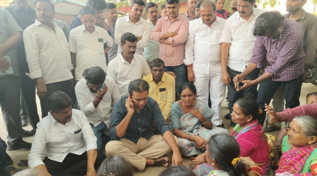 బాధిత కుటుంబానికి అండగా బీఆర్ఎస్ పార్టీ - బీఆర్ఎస్ పార్టీ వర్కింగ్ ప్రెసిడెంట్ కేటీఆర్ 