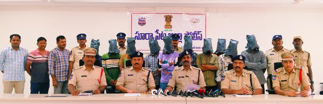 హత్య కేసు లో పది మంది నేరస్తులను అరెస్టు చేసిన సూర్యాపేట రూరల్ పోలీసులు
