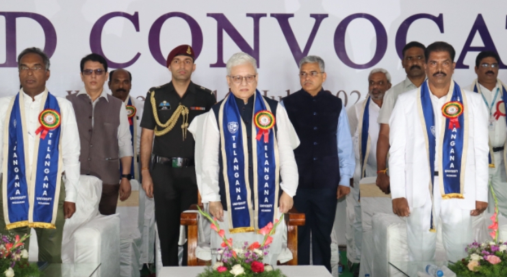 అట్టహాసంగా తెలంగాణ యూనివర్సిటీలో స్నాతకోత్స వేడుకలు