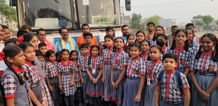 కేవీ స్కూల్ కి బస్ ప్రారంభం