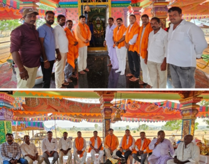 పెద్దమ్మ తల్లి వార్షికోత్సవంలో పాల్గొన్న బిజెపి జిల్లా అధ్యక్షుడు వాళ్దాస్ మల్లేష్ గౌడ్
