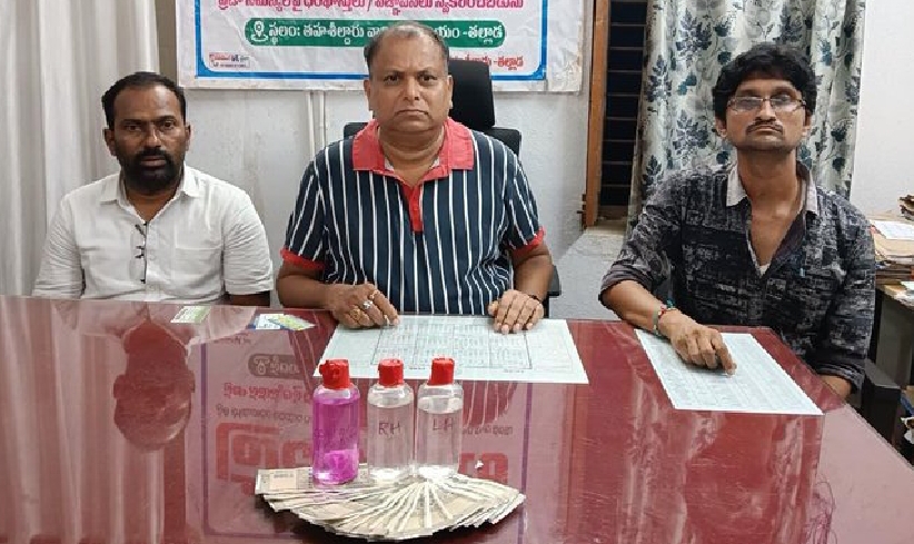 ఎసిబికి చిక్కిన తహసీల్దారు, రెవెన్యూ ఇన్స్పెక్టర్