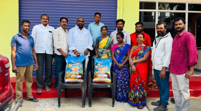 నిరుపేద వివాహ కుటుంబానికి చేయూతనిచ్చిన మాజీ కౌన్సిలర్ కల్లూరి రాజు