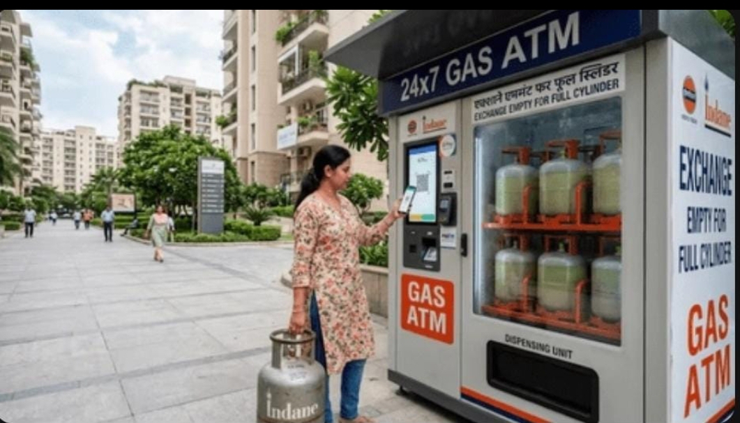 దేశంలోనే తొలి గ్యాస్ ఏటీఎం