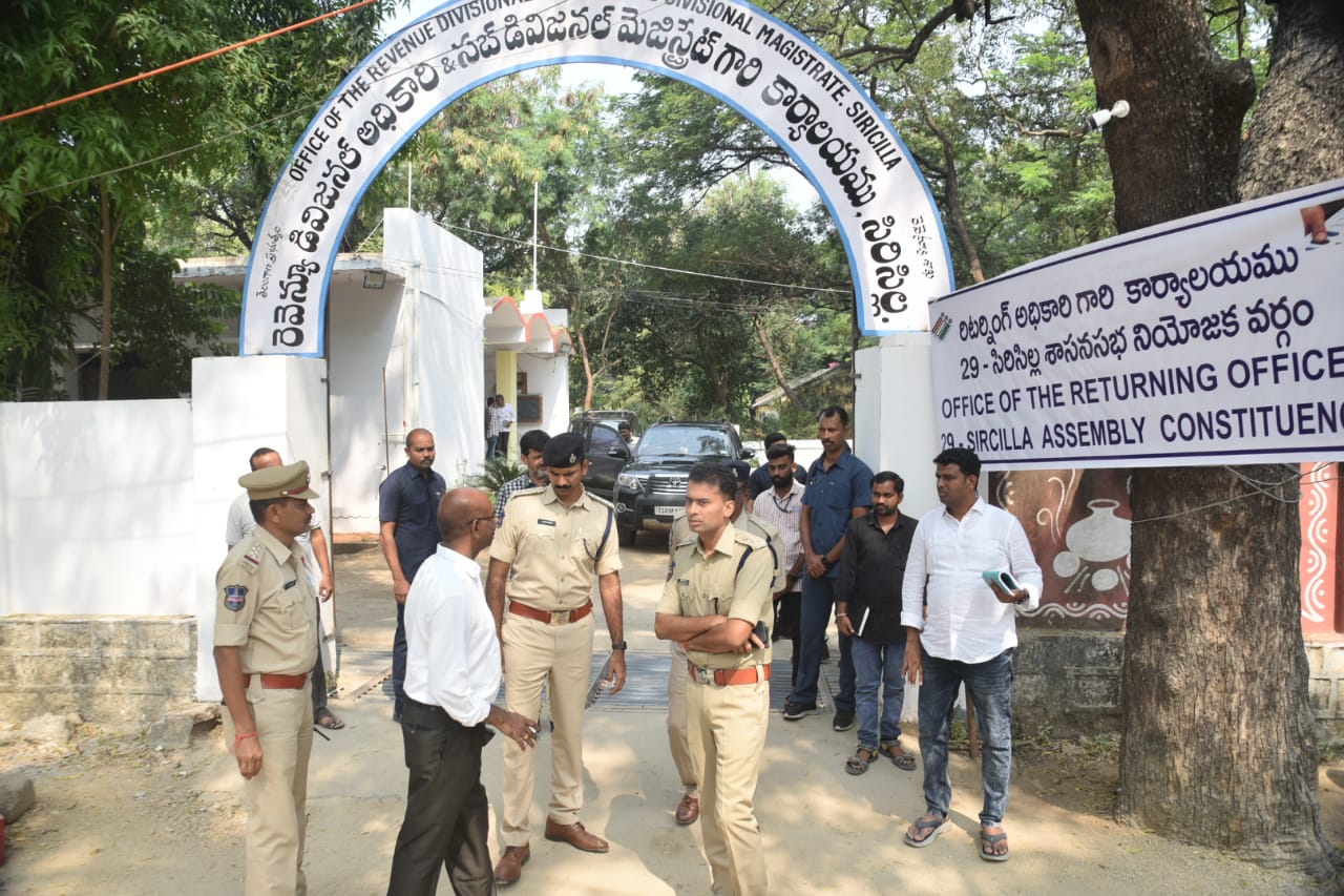 అసెంబ్లి ఎన్నికల నామినేషన్స్ సందర్భంగా పటిష్టమైన బందోబస్తూ:జిల్లా ఎస్పీ అఖిల్ మహాజన్ ఐపీఎస్.