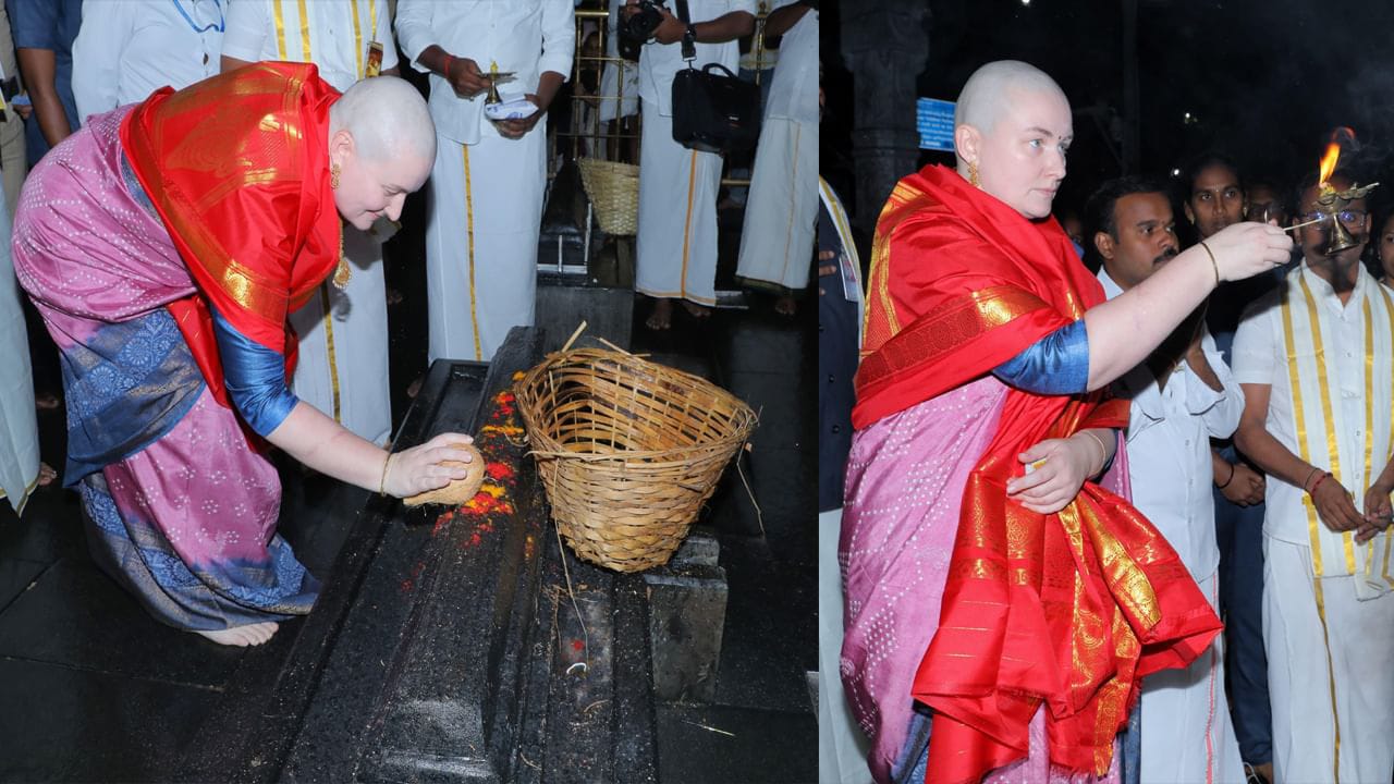 తిరుమల శ్రీవారిని దర్శించుకున్న పవన్ సతీమణి అన్నాలెజినోవా