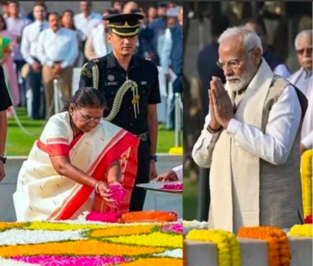 జాతిపిత కు ప్రధాని, రాష్ట్రపతి నివాళి