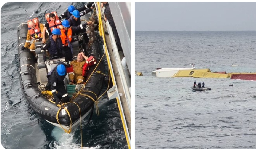 కొచ్చి తీరంలో సముద్రంలో మునిగిపోతున్న ఓడ నుంచి 21 మందిని రక్షించిన భారత కోస్ట్ గార్డ్స్