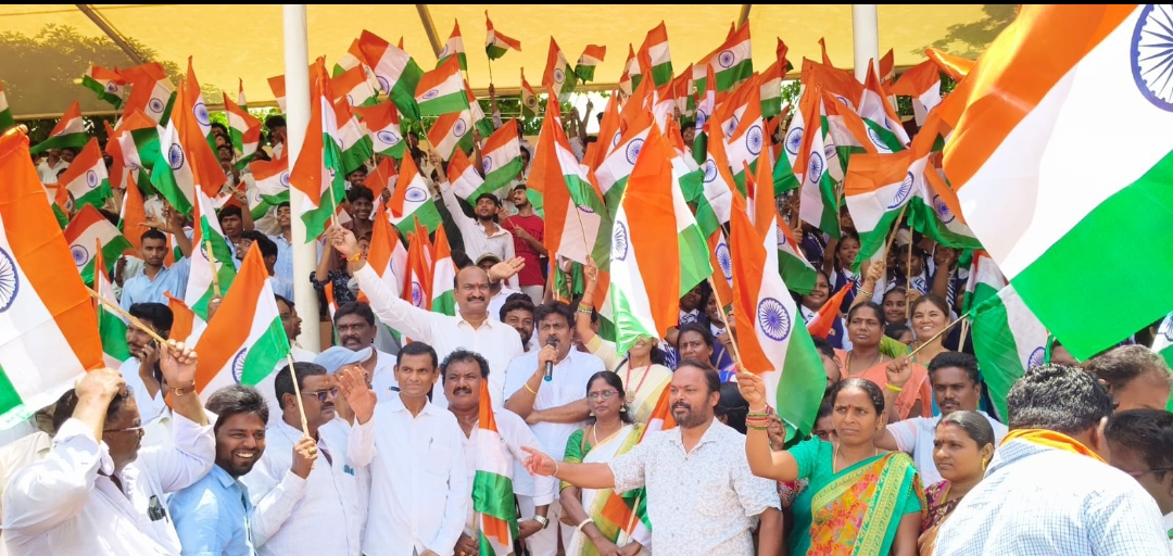 బిజెపి ఆధ్వర్యంలో హర్ ఘర్ తిరంగా భారీ ర్యాలీ
