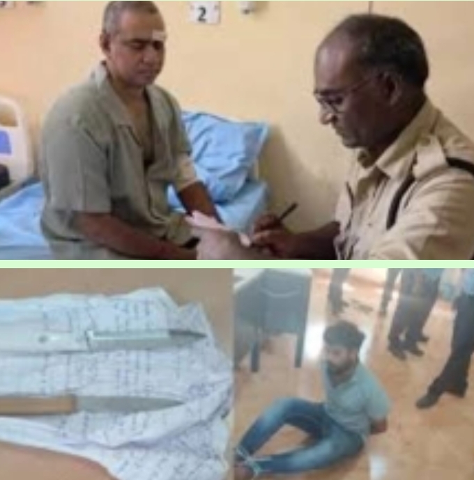 పరీక్ష రాసేందుకు నిరాకరించిన ప్రొఫెసర్ పై కత్తితో దాడి చేసిన స్టూడెంట్